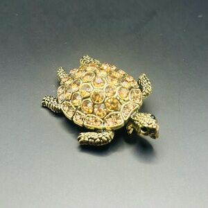 New Rhinestone Sea Turtle Brooch/ Pendant